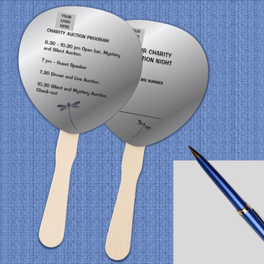 豪華なシルバーシェンチャリティーオークション ハンドファン