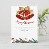 豪華なシンプルなクリスマスカード , 家族カード クリスマス 招待状 (スタンド正面)