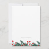 豪華なシンプルなクリスマスカード , 家族カード クリスマス 招待状 (裏面)