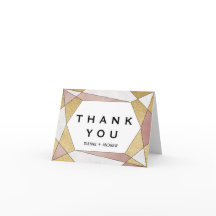 豪華なジオメトリックダイヤモンドの感謝メッセージ