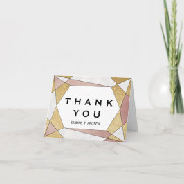 豪華なジオメトリックダイヤモンドの感謝メッセージ サンキューカード
