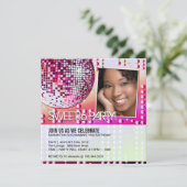 豪華なスウィート16 ディスコボール招待状 招待状 (スタンド正面)