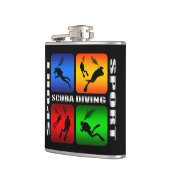 豪華なスキューバダイビングのスポーツのスキットル フラスク (左)