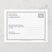 豪華なスクリプトクリスマスフォトカード シーズンポストカード (裏面)