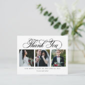 豪華なスクリプト編集可能な色ありがとうはがき ポストカード (スタンド正面)