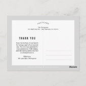 豪華なスクリプト編集可能な色ありがとうはがき ポストカード (裏面)