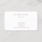 豪華なスタイリッシュでミニマルなデザインのテンプレートのプロフェッショナル 名刺 (裏面)