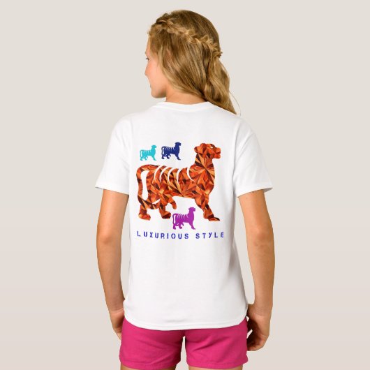 豪華なスタイル Tシャツ (裏面フル)