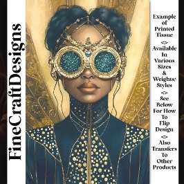 豪華なスチームパンク未来的な女性Y6デコページ 薄葉紙