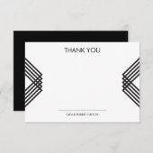 豪華なストライプは感謝していしています サンキューカード (正面/裏面)