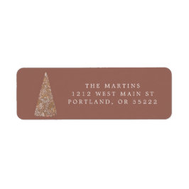 豪華なスプルースツリーベージュクリスマス/ホリデーラベル ラベル