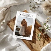 豪華なタイポグラフィサンキューカード結婚写真 サンキューカード