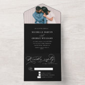 豪華なタイポグラフィー(ENVは不要) オールインワン招待状 (内側)