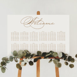 豪華なタイポグラフィ結婚の座席表 ポスター