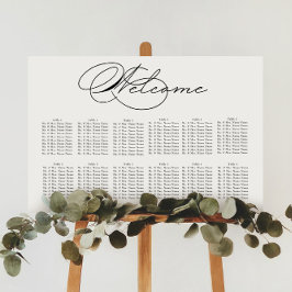 豪華なタイポグラフィ結婚の座席表 ポスター