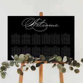 豪華なタイポグラフィ結婚の座席表 ポスター