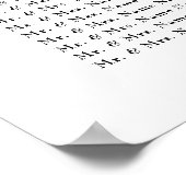 豪華なタイポグラフィ結婚の座席表 ポスター (角)