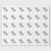 豪華なタイポグラフィ結婚ズモノグラム ラッピングペーパー (フラット)