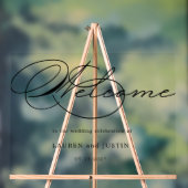 豪華なタイポグラフィ結婚ズ アクリルサイン (ニュートラル)