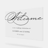 豪華なタイポグラフィ結婚ズ アクリルサイン (傾斜)