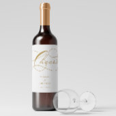 豪華なタイポグラフィ結婚ズ ワインラベル