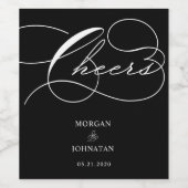 豪華なタイポグラフィ結婚ズ ワインラベル