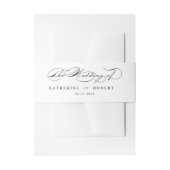 豪華なタイポグラフィ結婚ズ 招待状ベリーバンド (正面例)