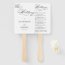 豪華なタイポグラフィ結婚式 プログラム ハンドファン