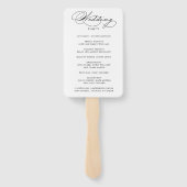 豪華なタイポグラフィ結婚式 プログラム ハンドファン (裏面)