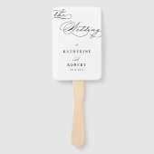 豪華なタイポグラフィ結婚式 プログラム ハンドファン (正面)