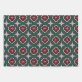 豪華なタイルパターン、優雅な線、交差パス ラッピングペーパーシート (正面)