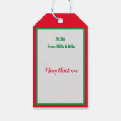 豪華なタッキーな醜いクリスマスセーターデザイン ギフトタグ (裏面)