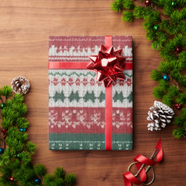 豪華なタッキーな醜いクリスマスセーターデザイン ラッピングペーパー