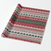豪華なタッキーな醜いクリスマスセーターデザイン ラッピングペーパー (アンロールド)