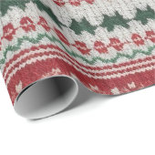 豪華なタッキーな醜いクリスマスセーターデザイン ラッピングペーパー (ロールコーナー)