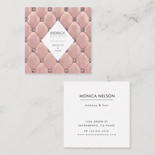 豪華なタフフェイクトバラ金ゴールド名刺 スクエア名刺 (正面/裏面)