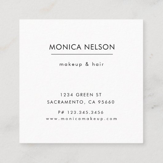 豪華なタフフェイクトバラ金ゴールド名刺 スクエア名刺 (裏面)