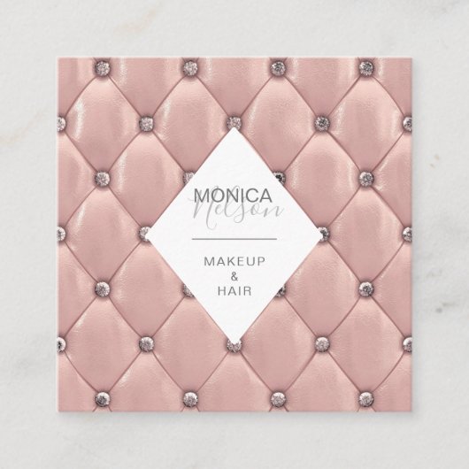 豪華なタフフェイクトバラ金ゴールド名刺 スクエア名刺 (正面)