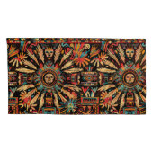 豪華なターコイズアステカ"夢"キングピラロケース 枕カバー (裏面-右)