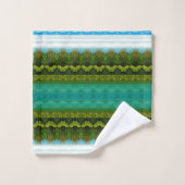 豪華なターコイズタオルセット バスタオルセット (ウォッシュタオル)