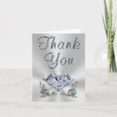 豪華なダイヤモンド記念日はメッセージカード感謝していしています サンキューカード (正面)