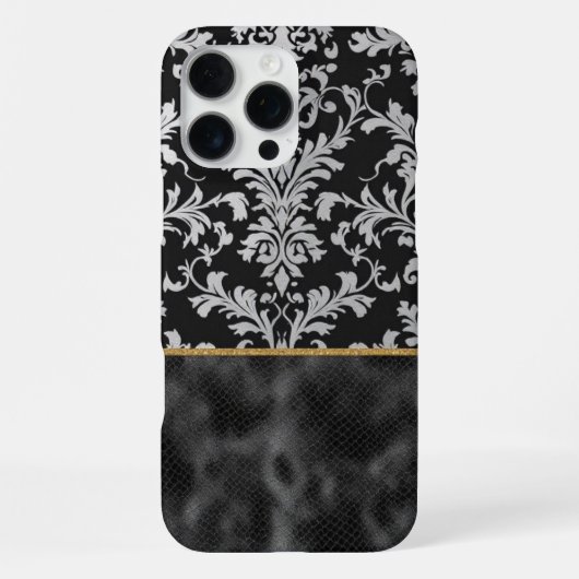 豪華なダマスク エレガンス iPhoneケース (裏面)