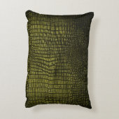 豪華なダークワニの肌の質感。 アクセントクッション (裏面(縦))