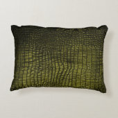 豪華なダークワニの肌の質感。 アクセントクッション (裏面)