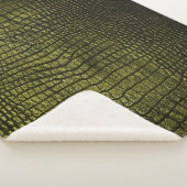 豪華なダークワニの肌の質感。 シェルパブランケット (3/4)