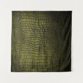 豪華なダークワニの肌の質感。 タペストリー (正面(横))