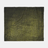 豪華なダークワニの肌の質感。 フリースブランケット (正面(横))