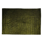 豪華なダークワニの肌の質感。 枕カバー (裏面)