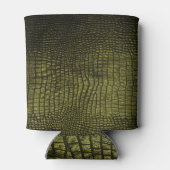 豪華なダークワニの肌の質感。 缶クーラー (裏面)