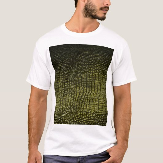 豪華なダークワニの肌の質感。 Tシャツ (正面)